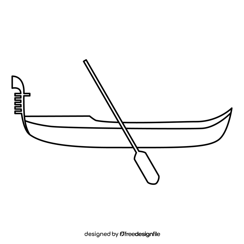 Gondola black and white clipart free download