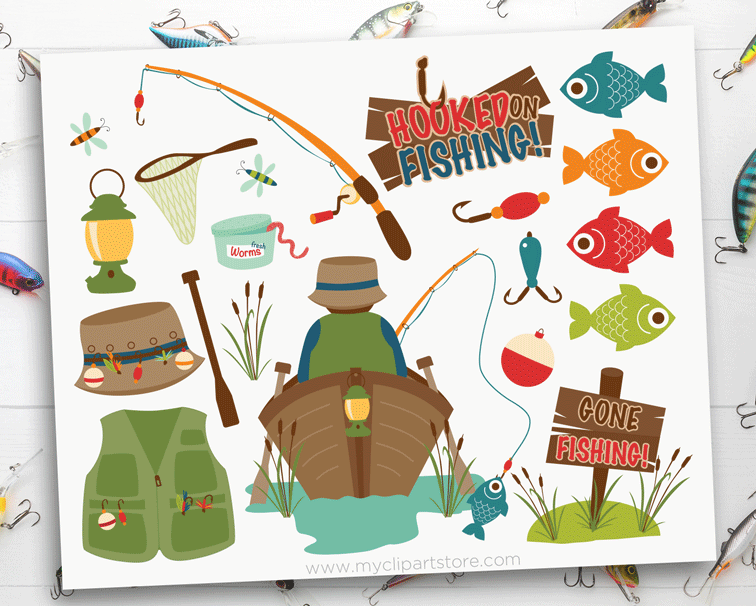Gone Fishing - Premium Vector Image by MyClipArtStore