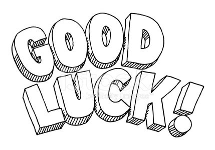 Good Luck Text Drawing Stock Clipart | Royalty-Free | FreeImages