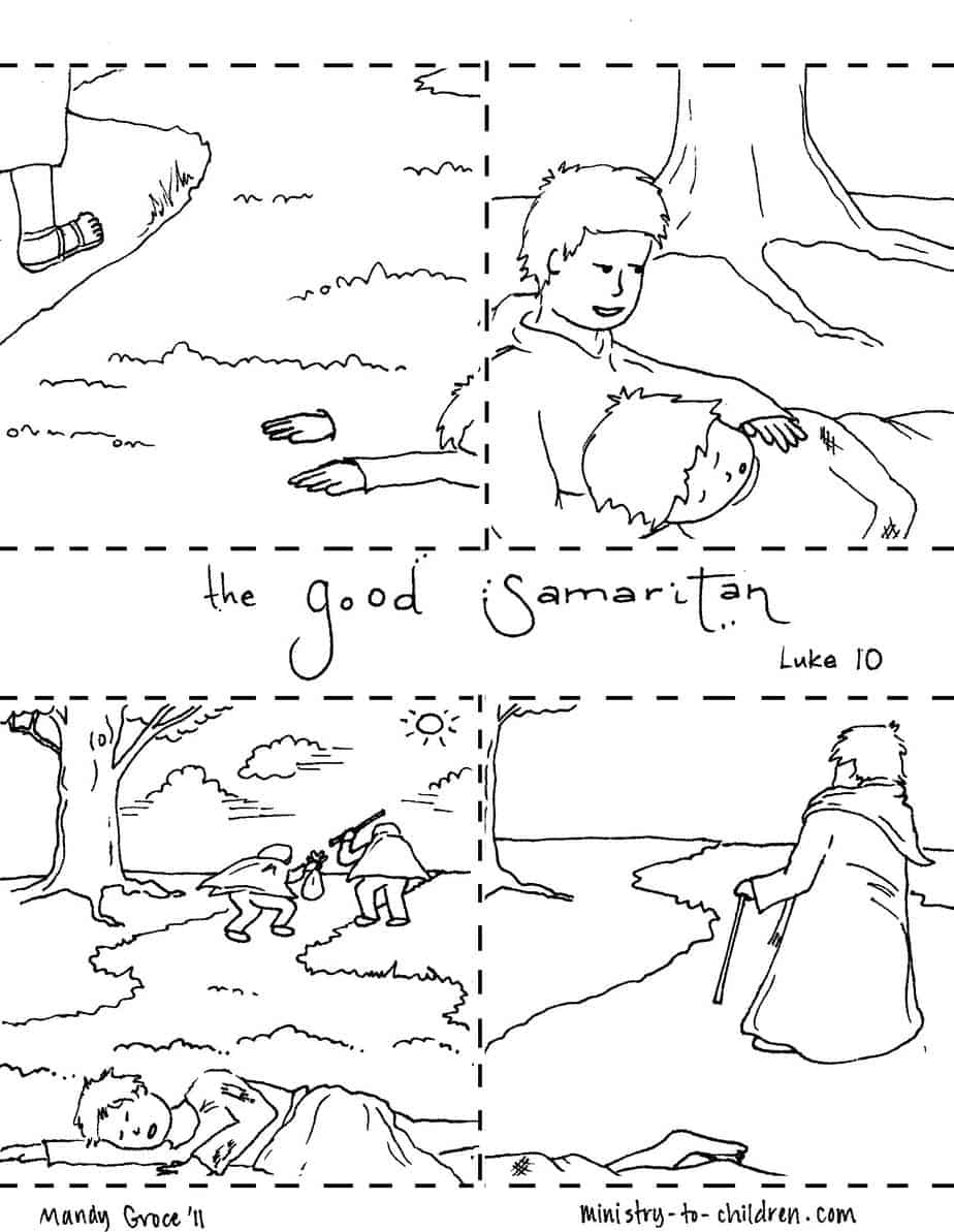 good samaritan coloring pages for kids