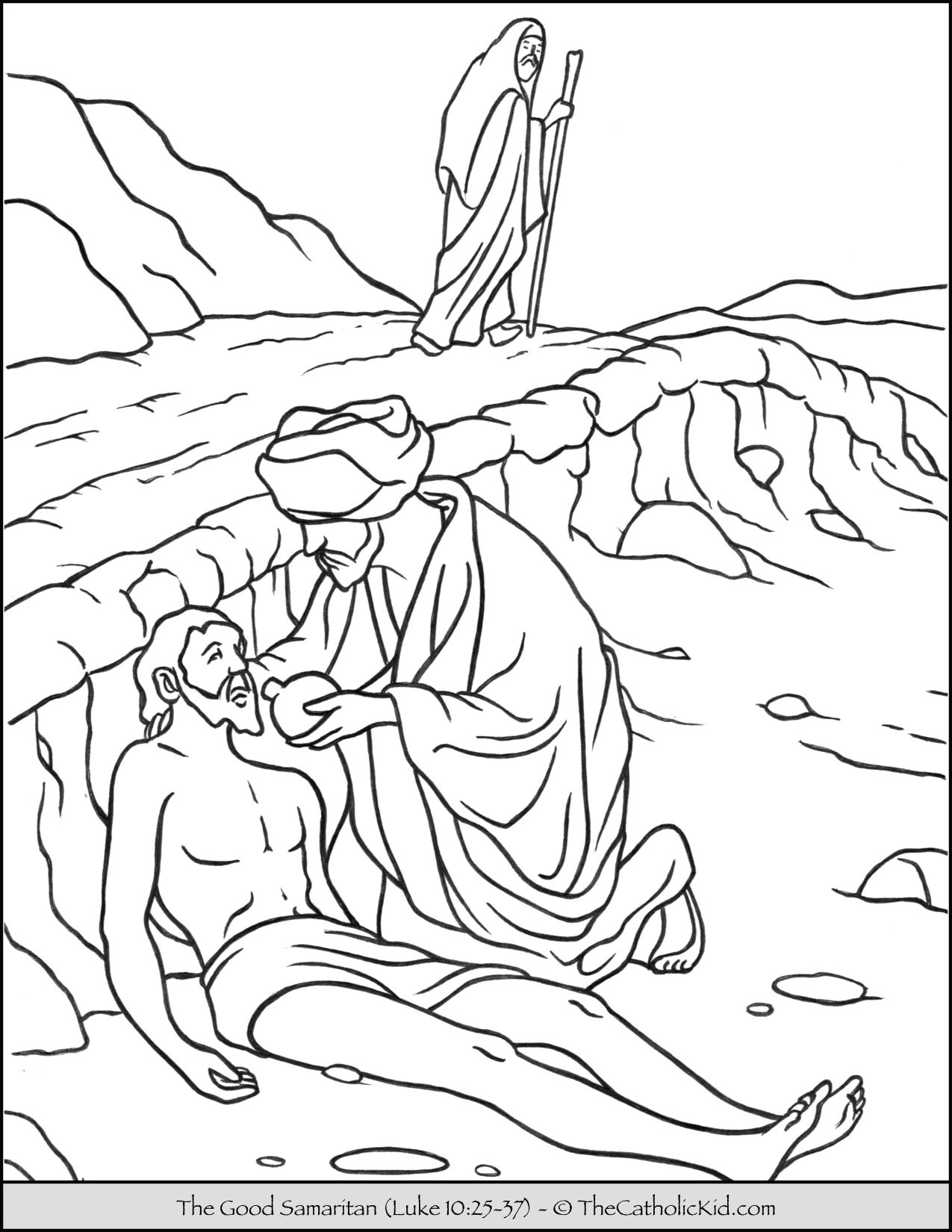 good samaritan coloring pages for kids