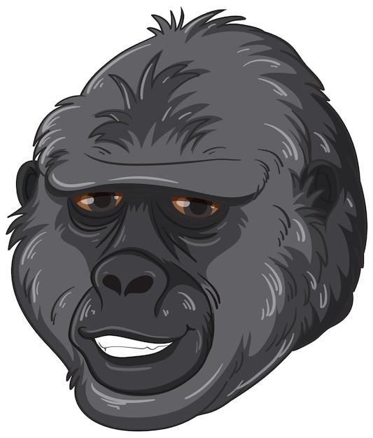 gorilla face clipart