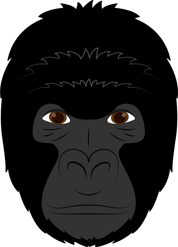 gorilla face clipart