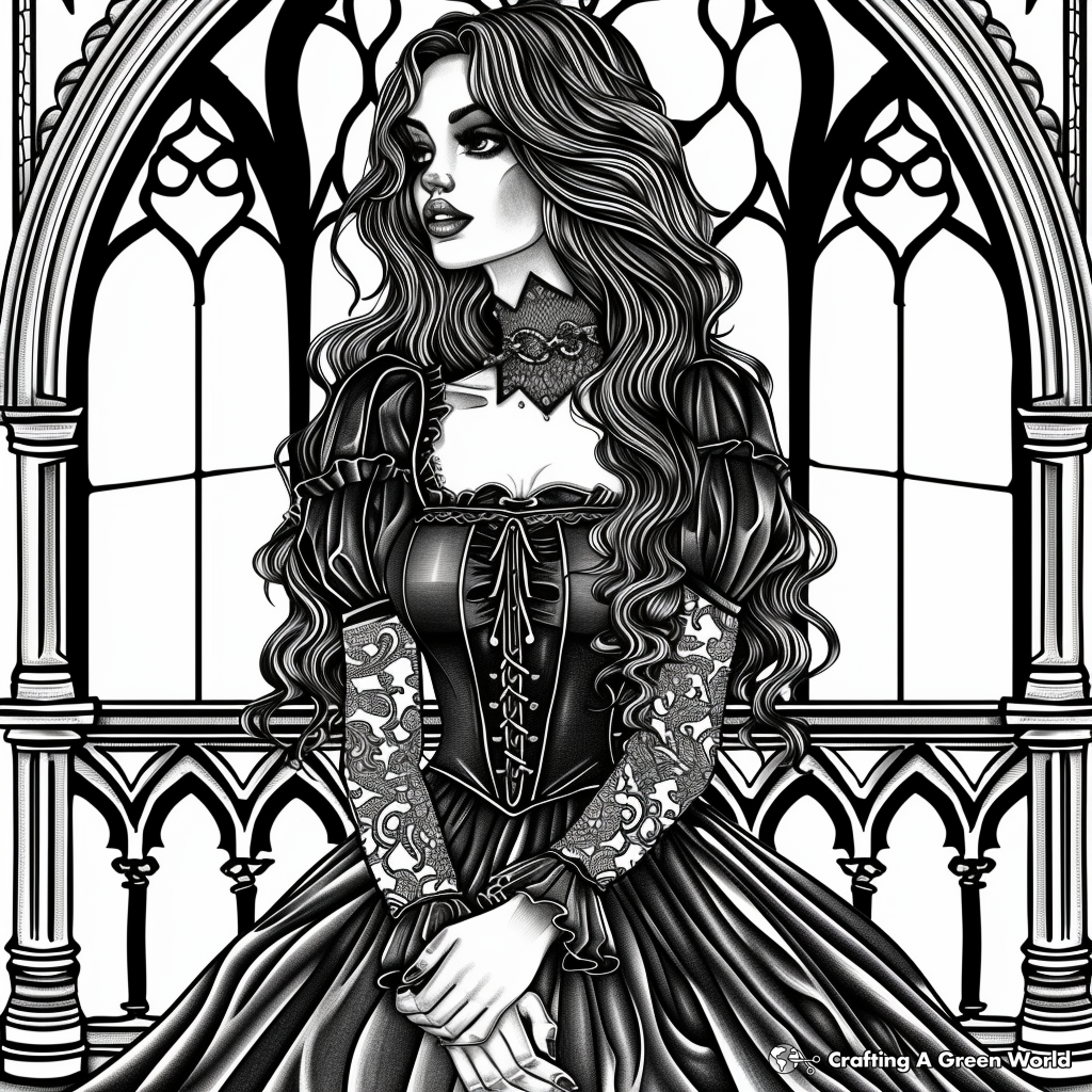 Gothic Coloring Pages - Free & Printable! #5716175