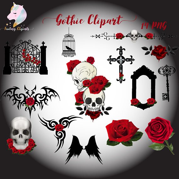 gothic design cliparts
