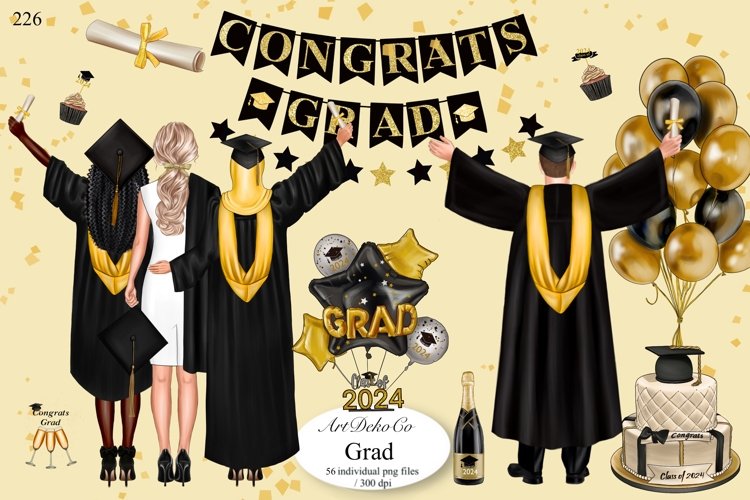 grad clipart 2024