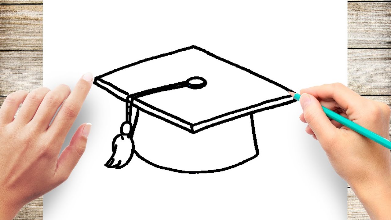 graduation cap drawing