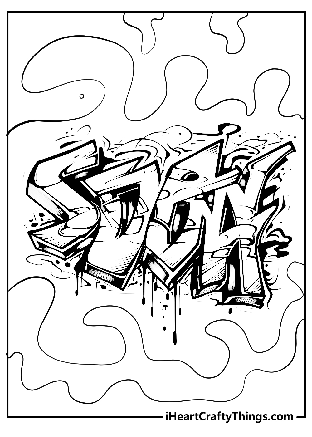 graffiti coloring pages to print