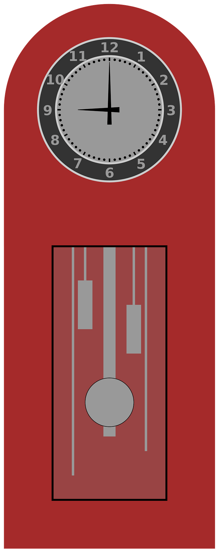 grandfather clock clipart