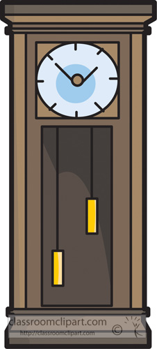 grandfather clock clipart