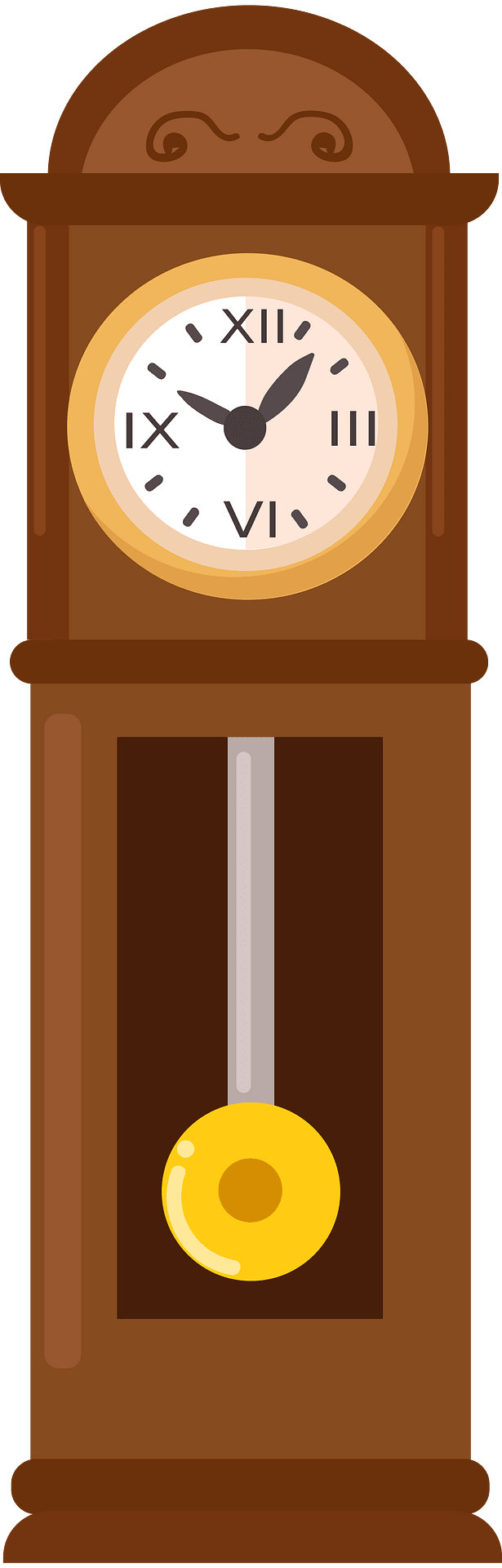 grandfather clock clipart