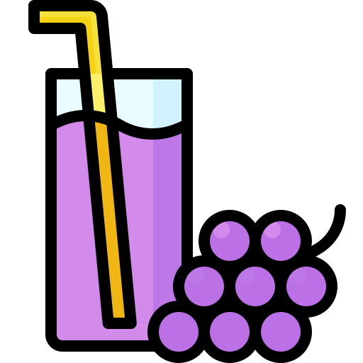 Grape juice Generic Outline Color icon | clipart library