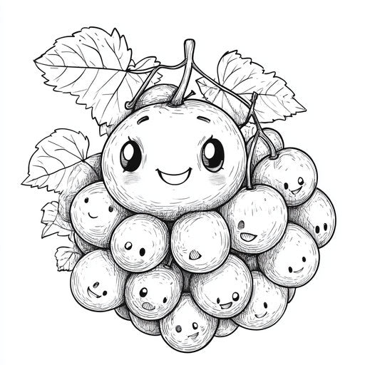 grapes coloring page