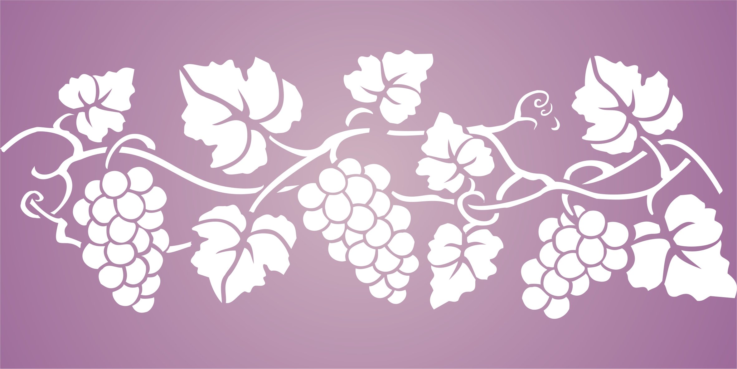 Stencils for Walls Grapevine Stencil Reusable Stencil 18 x 6.5 cm (W x H)  Best Quality Border Wall Art Decor Ideas - Use on Walls, Floors, Fabrics,  ...