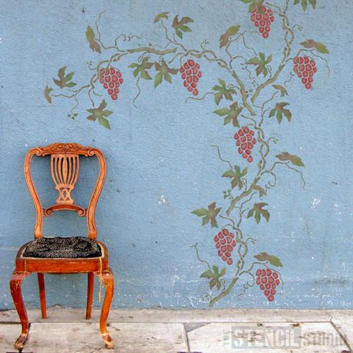 Grapevine Wall Stencil