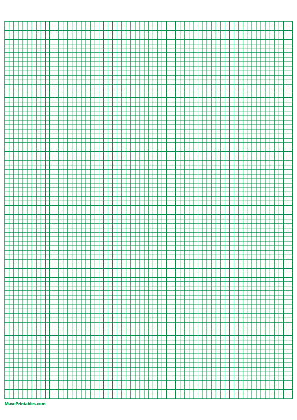 Printable 1/8 Inch Green Graph Paper for A4 Paper