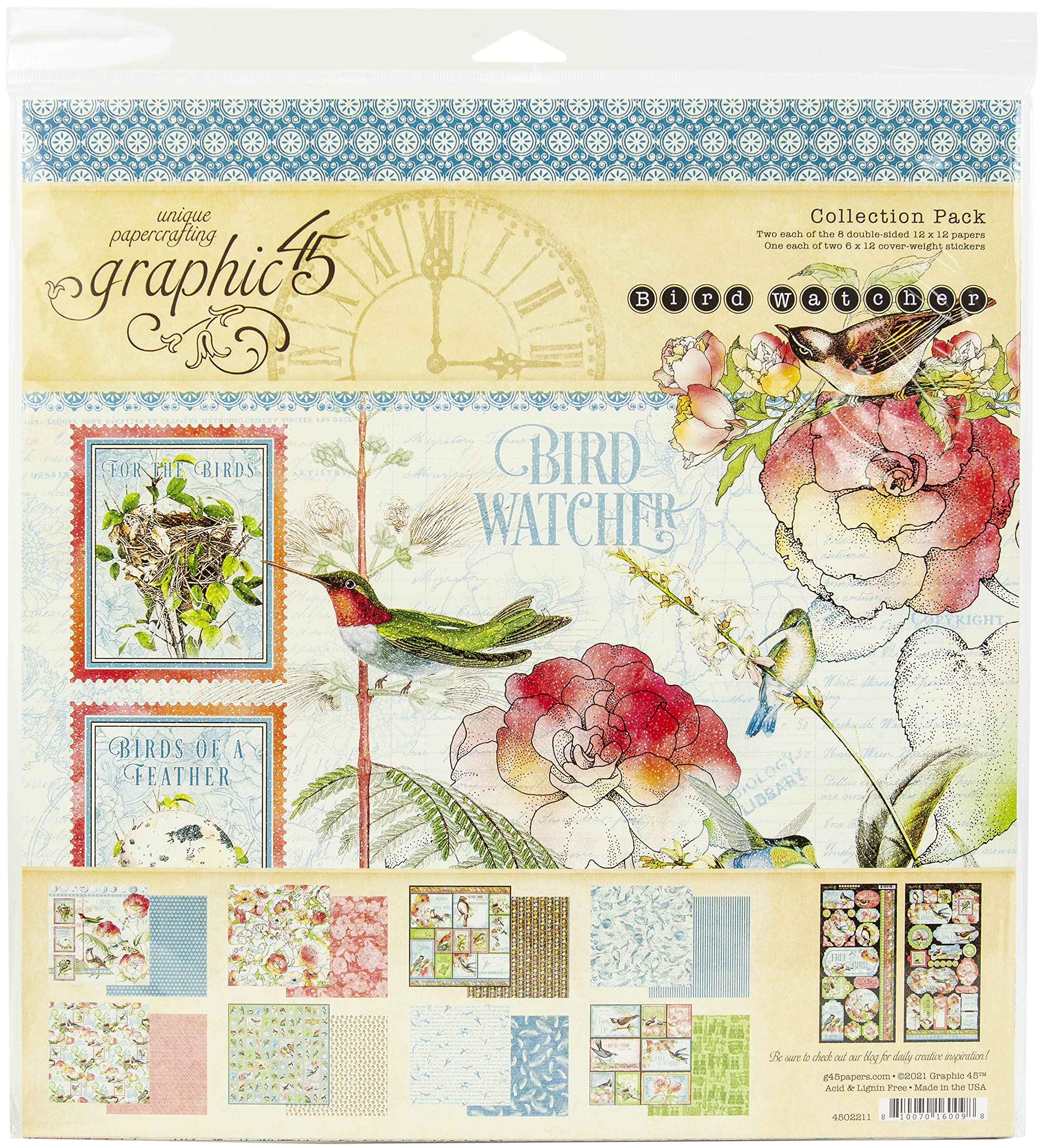 Graphic 45 4502211 Bird Watch Collect, 12 x 12 Pack, Bird Watching  Collection, 12 x 12 inch, Bird Watcher : Amazon.de: Home &amp; Kitchen