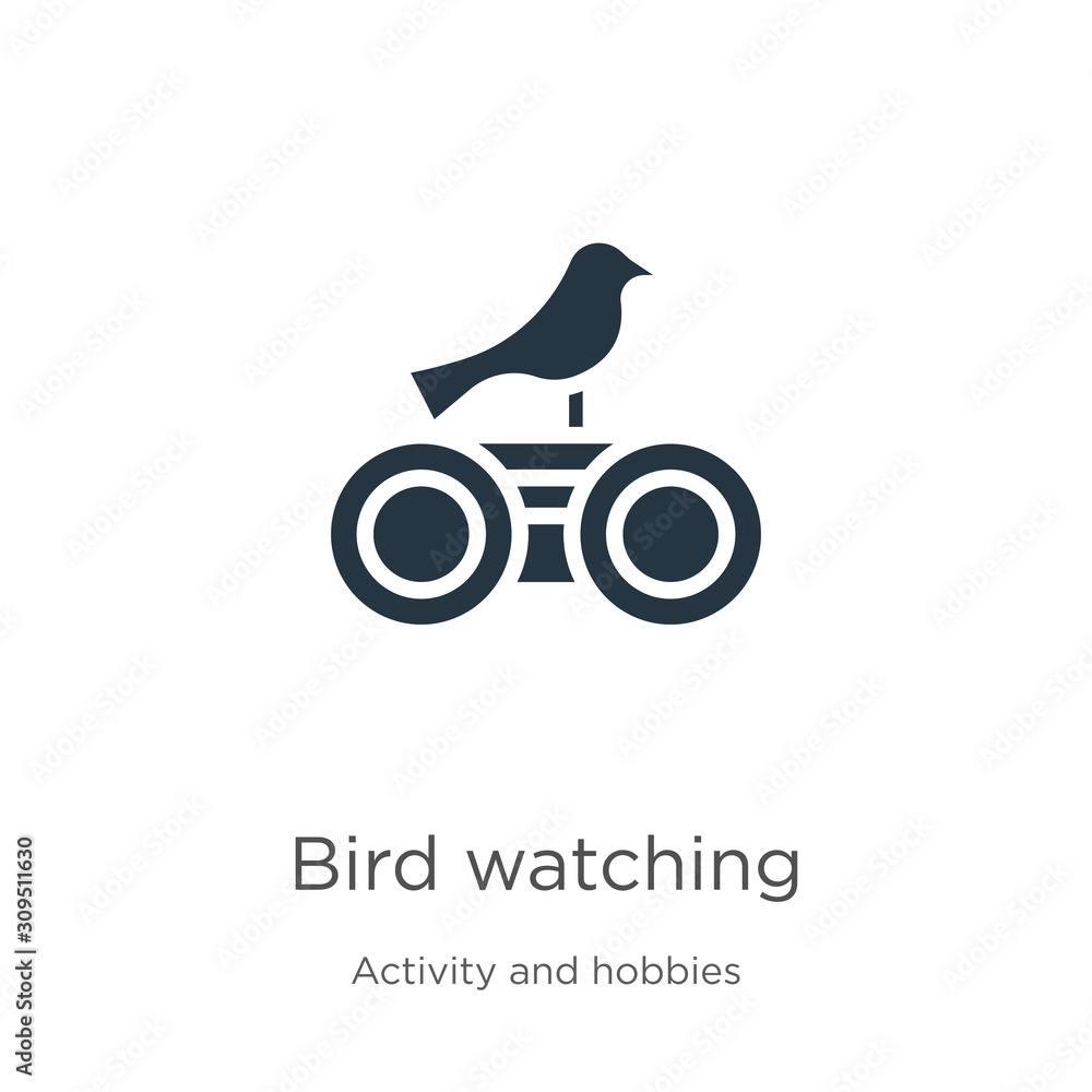 Bird watching icon vector. Trendy flat bird watching icon from ...