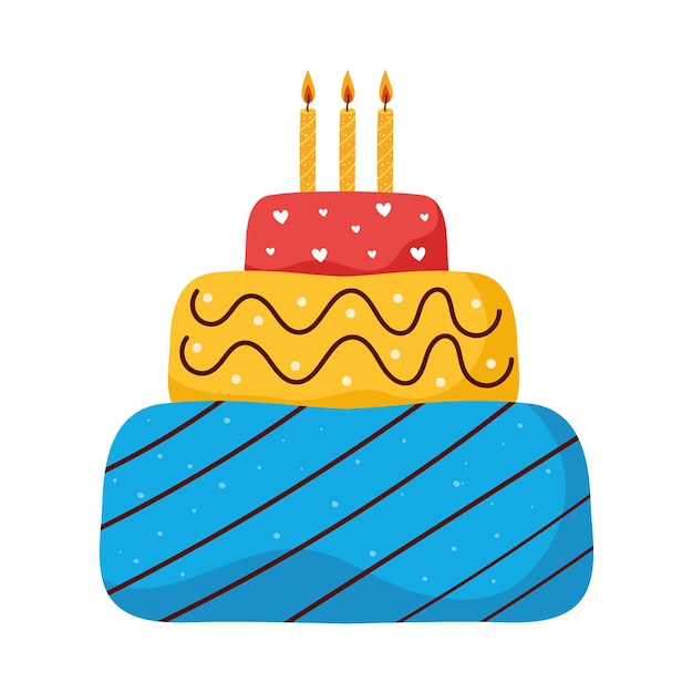 graphic birthday cake