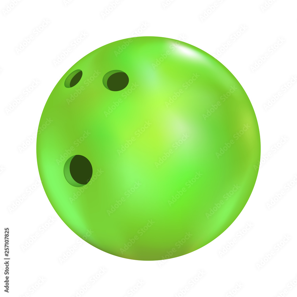green bowling ball draw Stock-Vektorgrafik | Adobe Stock