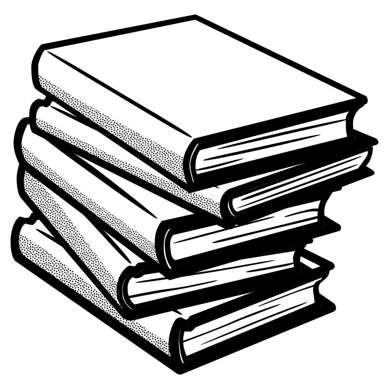 books - lineart - Openclipart