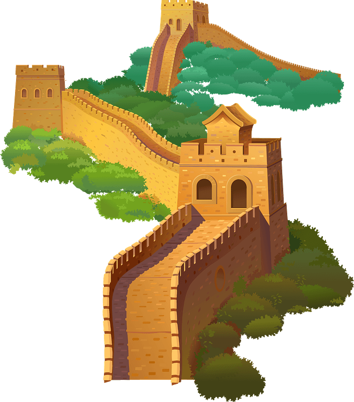 great wall of china clipart