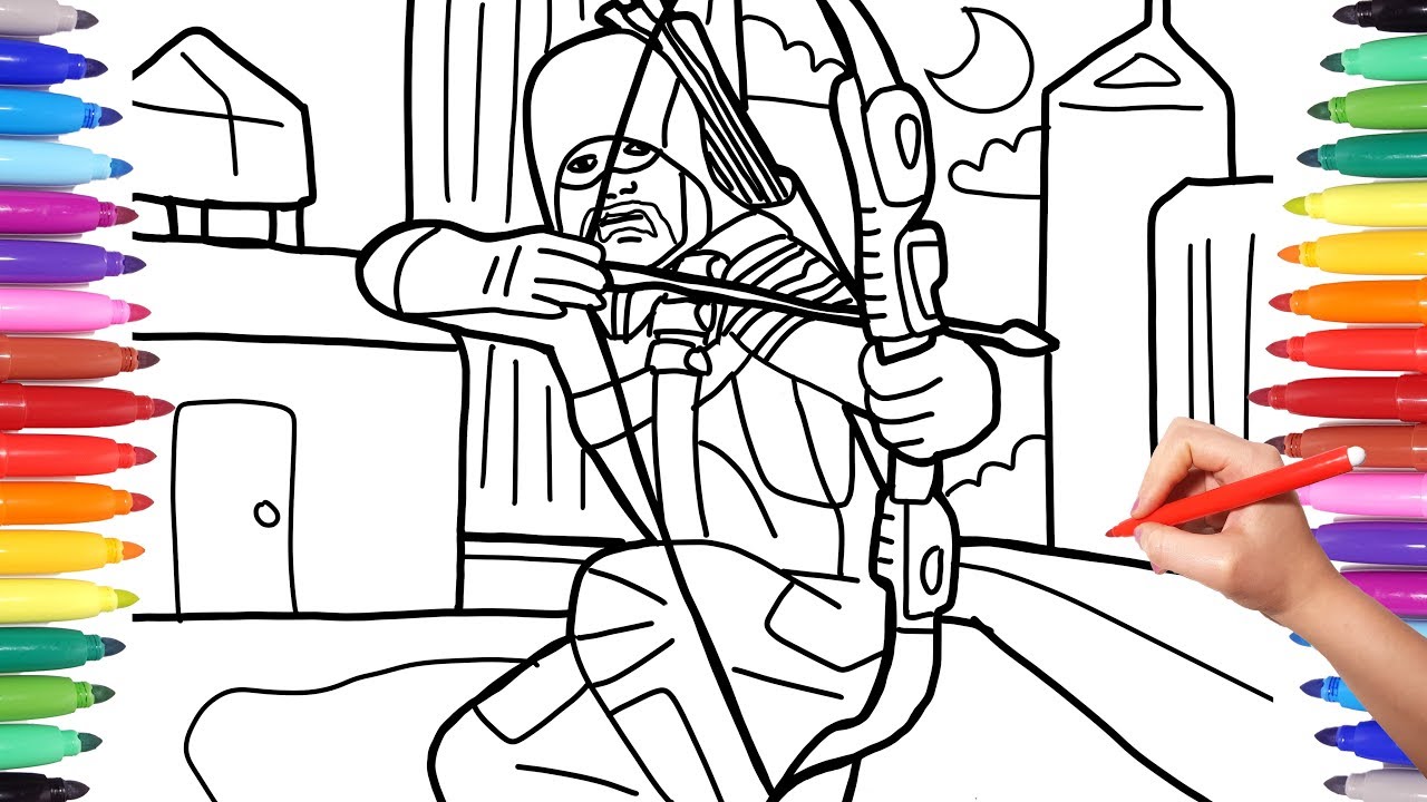 green arrow coloring pages