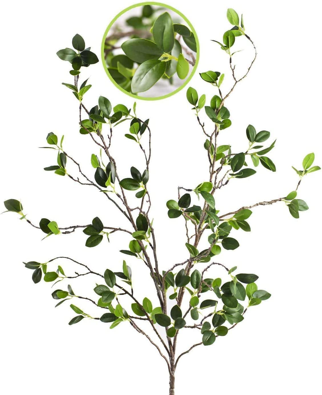 Green Branches 43 Inch for Vases Home Decor Artificial Branches Vases Tall  Green Stems Artificial Plants Tree Branches (Green) (Pack of 2) : ...