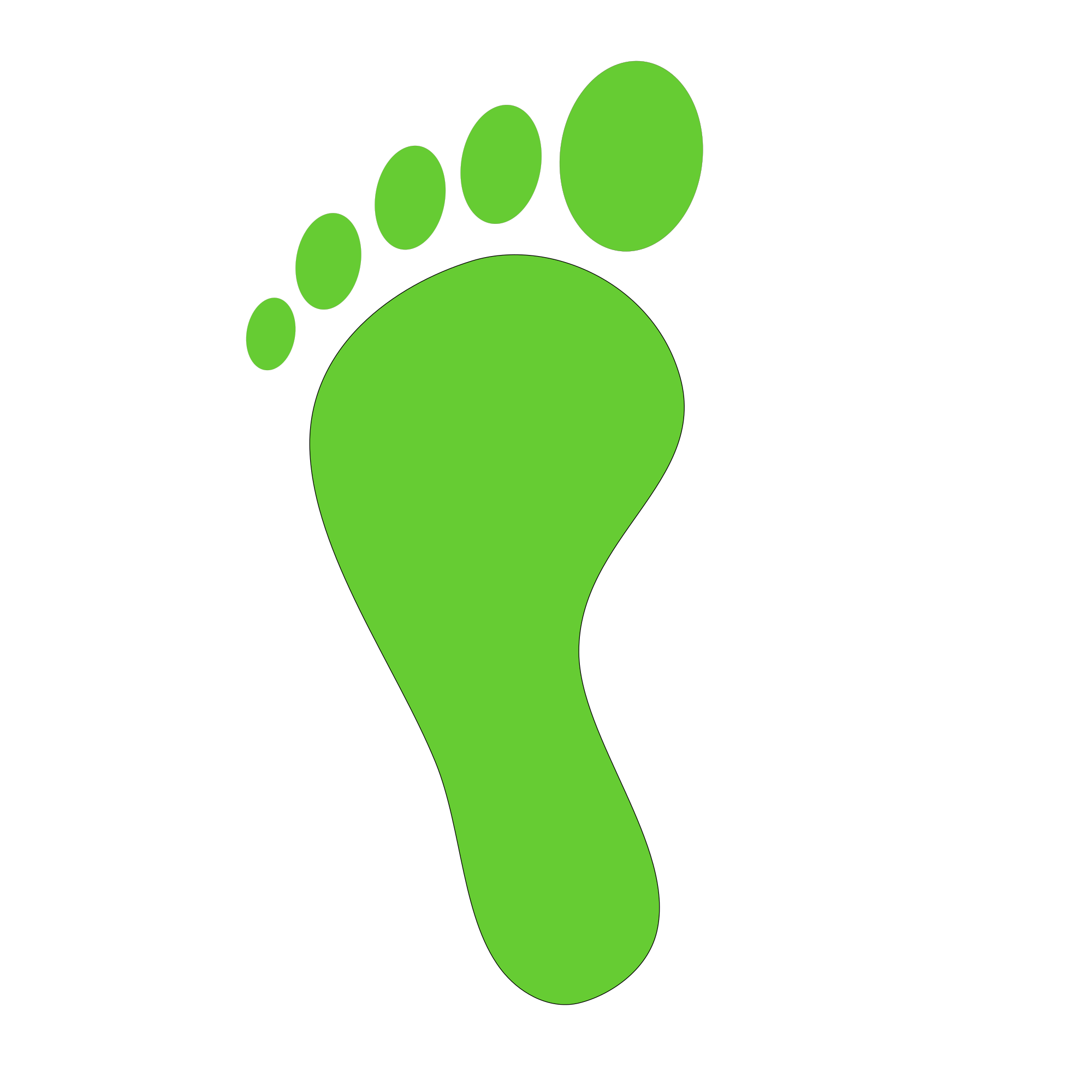 green foot cliparts