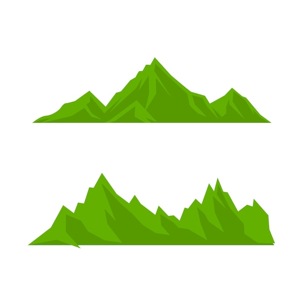 Premium Vector | Collection of Green Mountain Icons