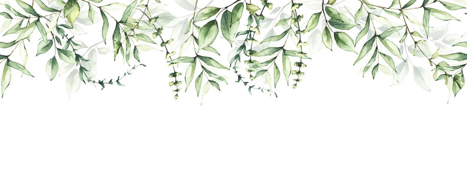greenery border clipart