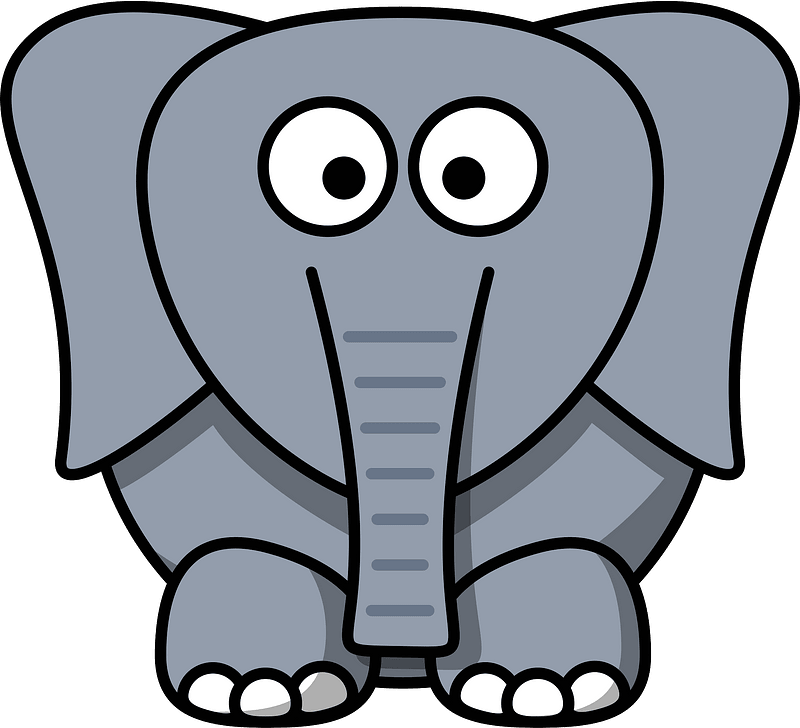 grey elephant cliparts