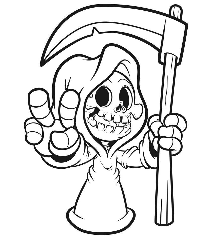 Grim Reaper - Coloring Page by jeffdoute on DeviantArt