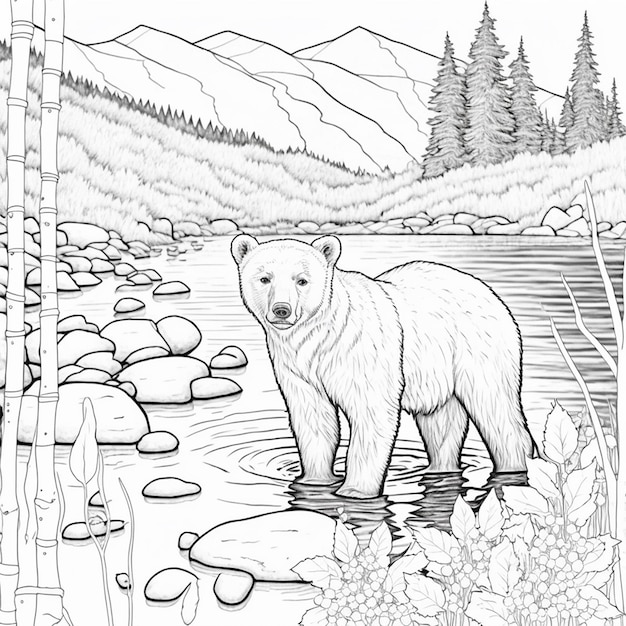 grizzly bear coloring page