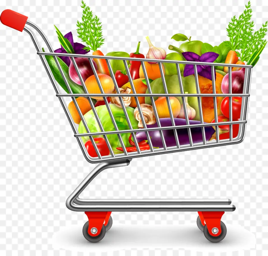 grocery cart clipart