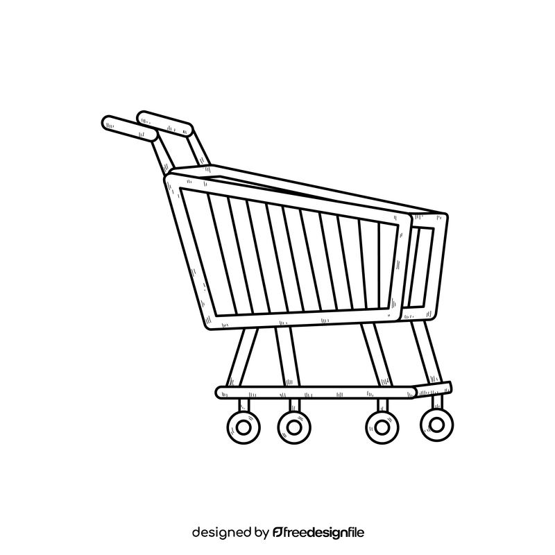 grocery cart clipart