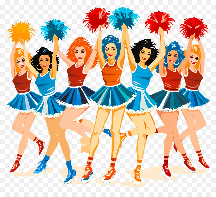group cheerleading cliparts