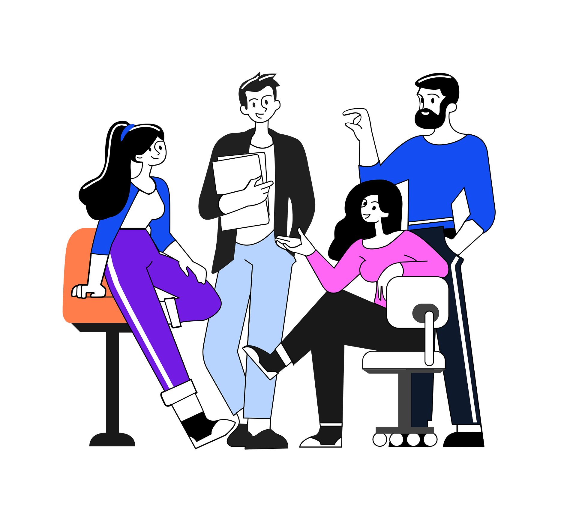 group discussion clipart