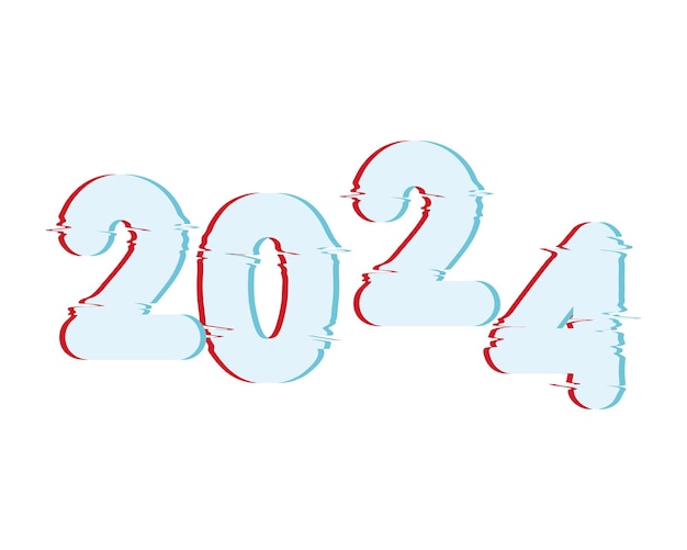 Free Vector | 2024 number grunge design isolated illustration