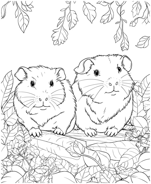 guinea pig coloring pages