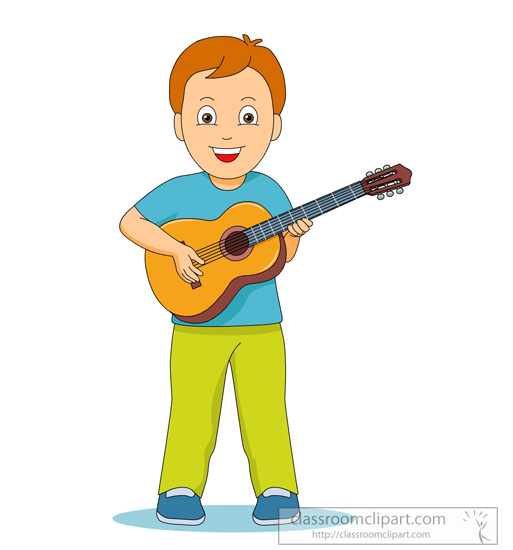 Musical Instruments Clipart - boy_playing_guitar_1030 - Classroom ...
