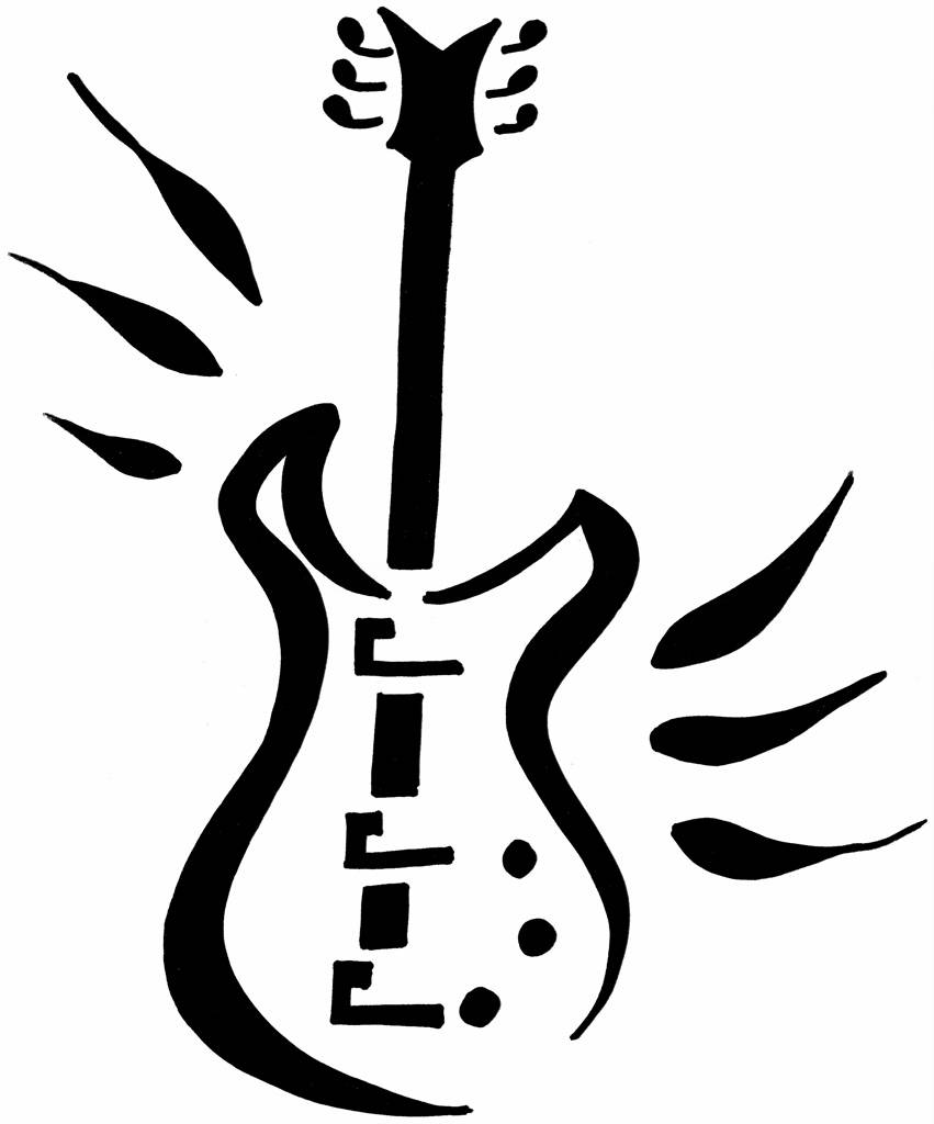 guitar pumpkin stencil