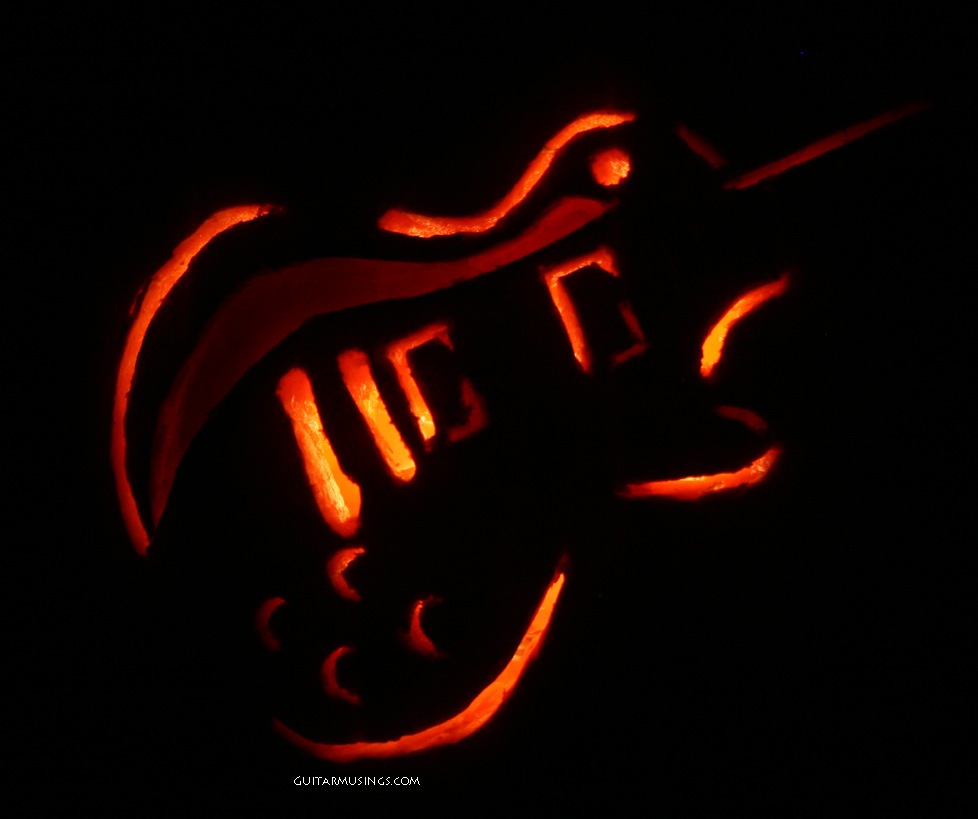 guitar pumpkin stencil