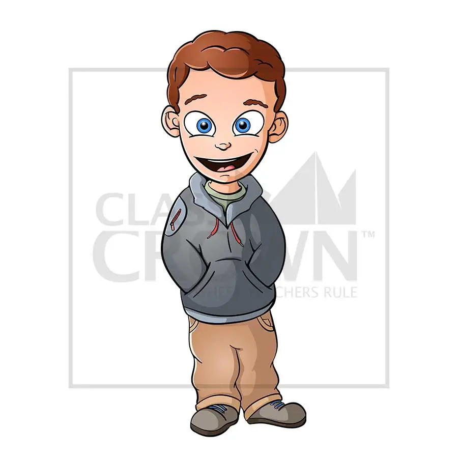 Boy in Hoodie Clipart | ClassCrown