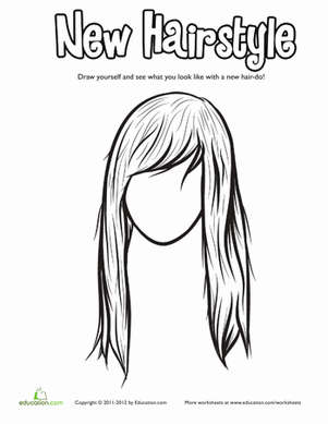 Hair Coloring Pages | Education.com
