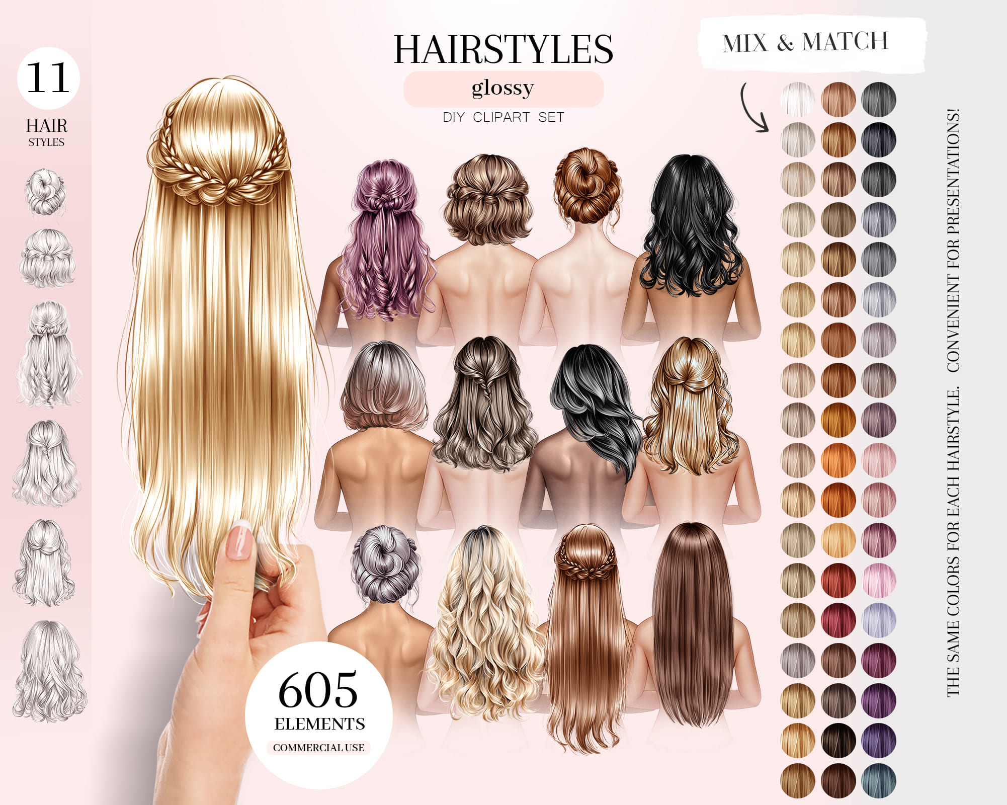 hair style cliparts 2024