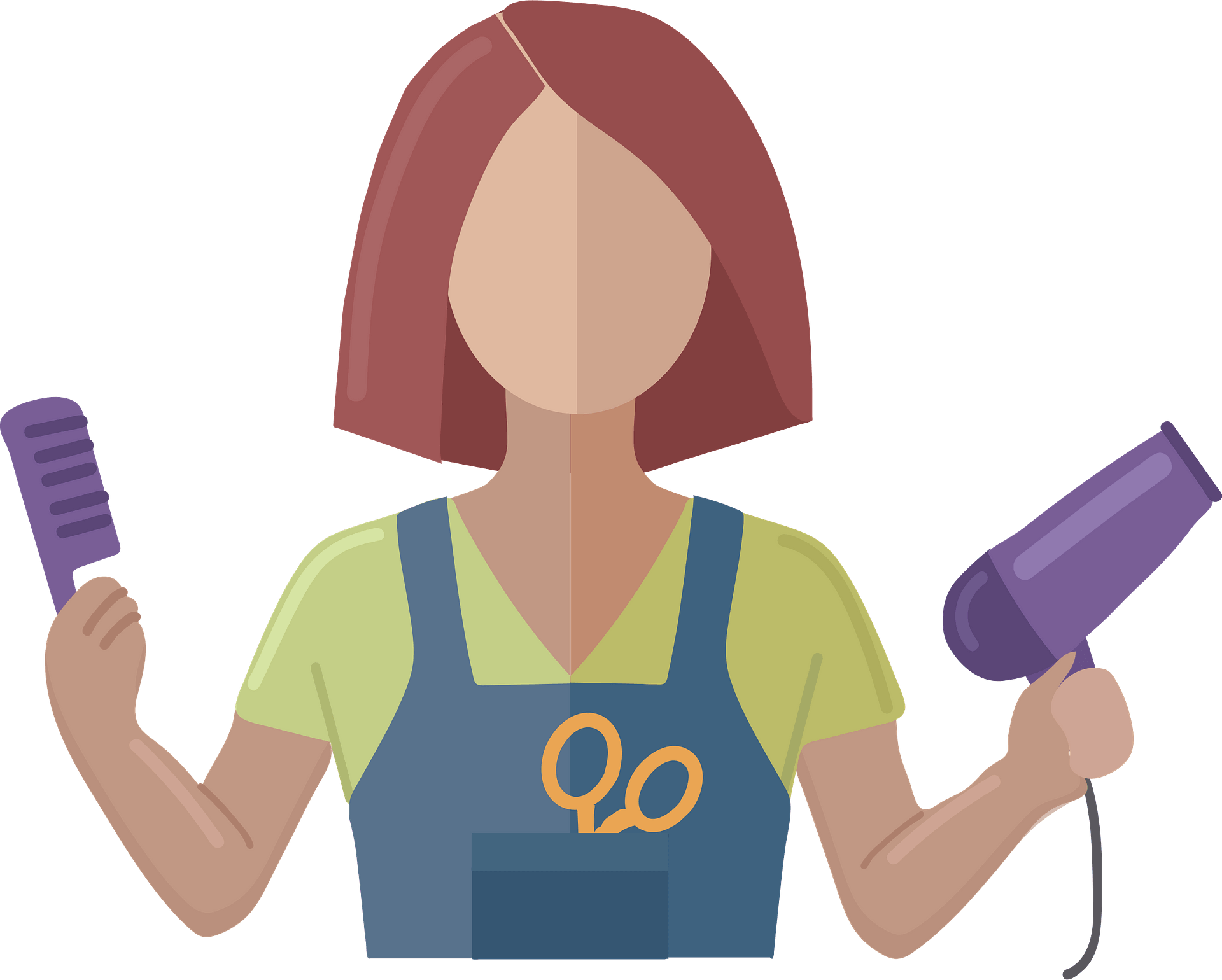 hair styling cliparts