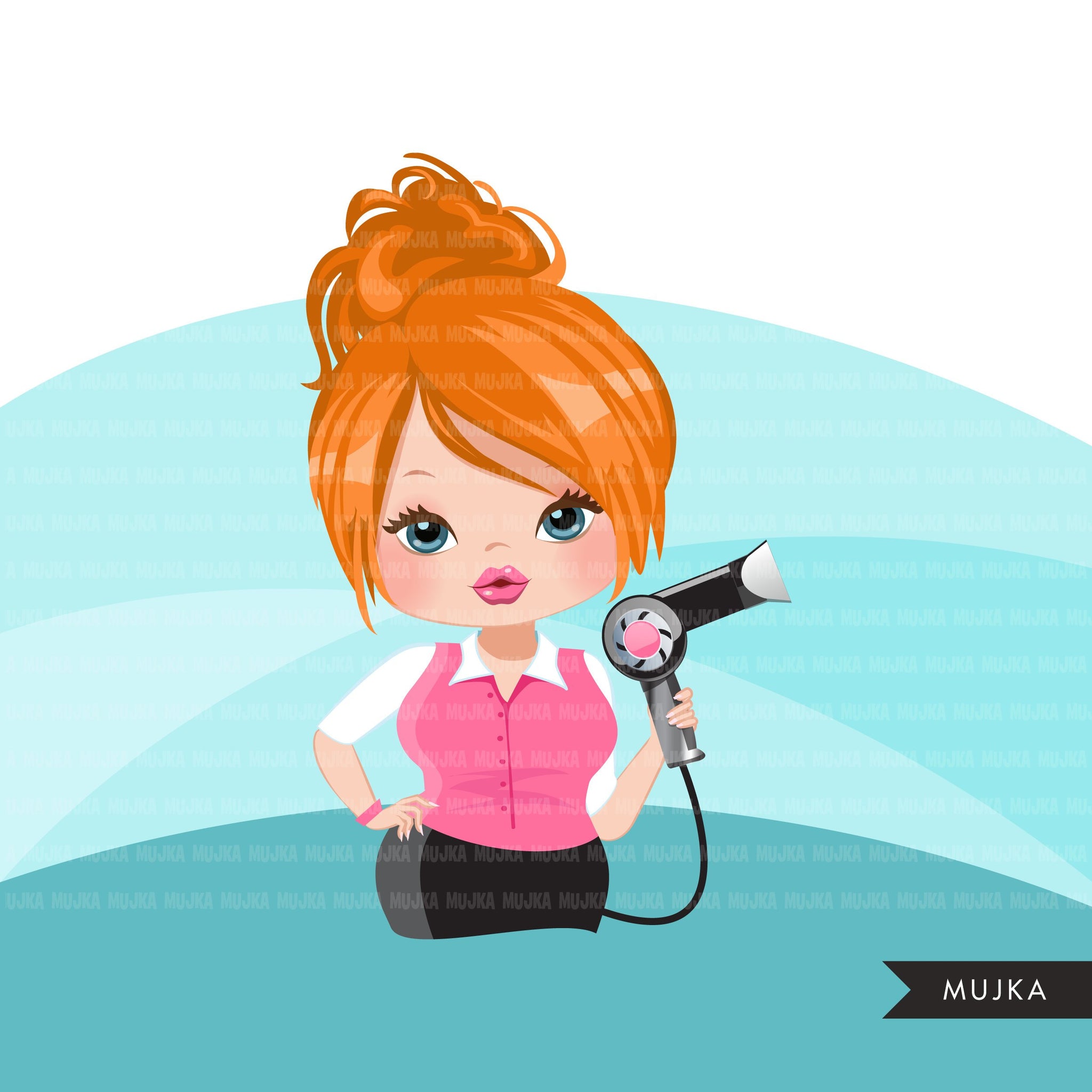 hair styling cliparts