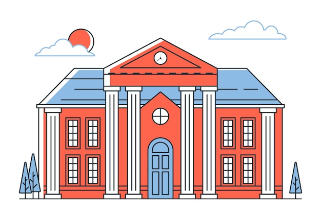 Free Vector | City hall concept illustration