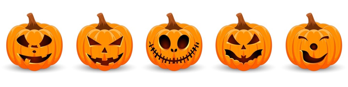 halloween cartoon pumpkins